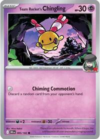 Team Rocket's Chingling 085/182 · Reverse Holo
