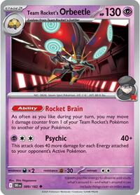 Team Rocket's Orbeetle 089/182 · Reverse Holo