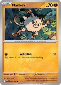 Mankey 090/182 · Reverse Holo