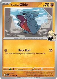 Cynthia's Gible 102/182 · Reverse Holo