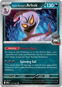 Team Rocket's Arbok 113/182 · Reverse Holo
