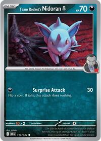 Team Rocket's Nidoran F 114/182 · Reverse Holo