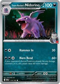 Team Rocket's Nidorino 118/182 · Reverse Holo
