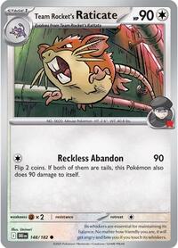Team Rocket's Raticate 148/182 · Reverse Holo
