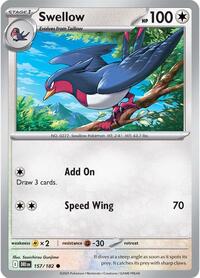 Swellow 157/182 · Reverse Holo