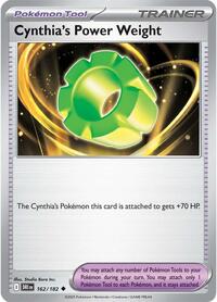 Cynthia's Power Weight 162/182 Destined Rivals Reverse Holo Pokémon card