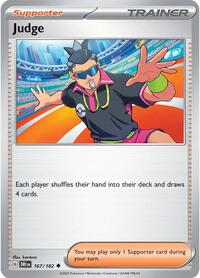 Judge 167/182 Destined Rivals Reverse Holo Pokémon card