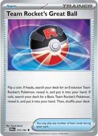 Team Rocket's Great Ball 175/182 Destined Rivals Reverse Holo Pokémon card