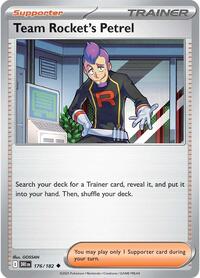 Team Rocket's Petrel 176/182 Destined Rivals Reverse Holo Pokémon card