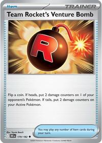 Team Rocket's Venture Bomb 179/182 Destined Rivals Reverse Holo Pokémon card