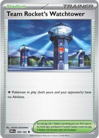 Team Rocket's Watchtower 180/182 Destined Rivals Reverse Holo Pokémon card