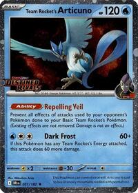 Team Rocket's Articuno (Cosmos Holo) (Destined Rivals Stamp) 051/182