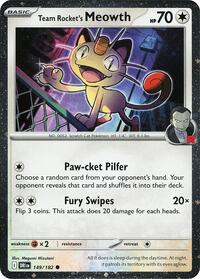 Team Rocket's Meowth (Cosmos Holo) 149/182
