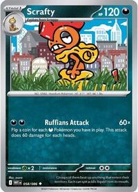 Scrafty 058/086 · Reverse Holo