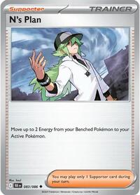 N's Plan 083/086 Black Bolt Reverse Holo Pokémon card