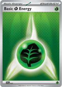 Basic Grass Energy 017 Scarlet & Violet Energies Reverse Holo Pokémon card