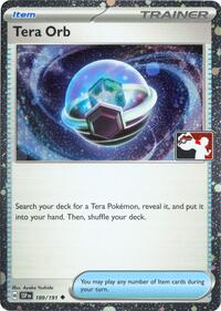 Tera Orb (Cosmos Holo) 189/191 Prize Pack Series Cards Pokémon card