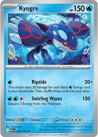 Kyogre 034/132 · Reverse Holo