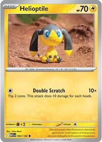 Helioptile 052/132 · Reverse Holo