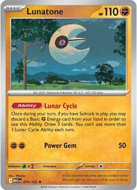Lunatone 074/132 · Reverse Holo