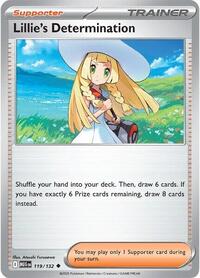 Lillie's Determination 119/132 Mega Evolution Reverse Holo Pokémon card