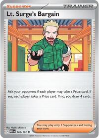 Lt. Surge's Bargain 120/132 Mega Evolution Reverse Holo Pokémon card