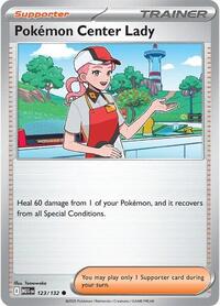 Pokemon Center Lady 123/132 Mega Evolution Reverse Holo Pokémon card