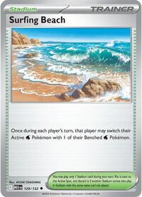 Surfing Beach 129/132 Mega Evolution Reverse Holo Pokémon card