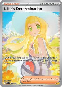 Lillie's Determination 184/132 Mega Evolution Pokémon card