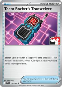 Team Rocket's Transceiver 178/182 Prize Pack Series Cards Pokémon card