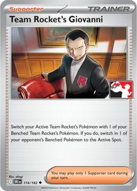 Team Rocket's Giovanni 174/182 Prize Pack Series Cards Pokémon card