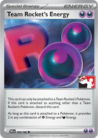 Team Rocket's Energy 182/182 Prize Pack Series Cards Pokémon card