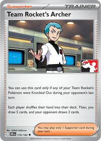 Team Rocket's Archer 170/182 Prize Pack Series Cards Pokémon card