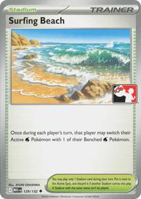 Surfing Beach 129/132 Prize Pack Series Cards Pokémon card