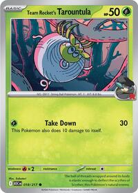 Team Rocket's Tarountula 018/217