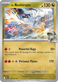 N's Reshiram 154/217 · Reverse Holo