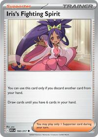 Iris's Fighting Spirit 190/217 Ascended Heroes Reverse Holo Pokémon card