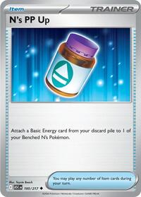 N's PP Up 195/217 Ascended Heroes Reverse Holo Pokémon card
