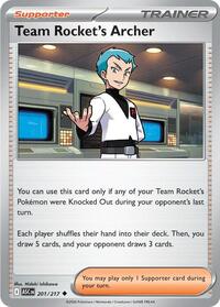Team Rocket's Archer 201/217 Ascended Heroes Reverse Holo Pokémon card