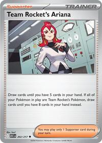 Team Rocket's Ariana 202/217 Ascended Heroes Reverse Holo Pokémon card