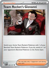 Team Rocket's Giovanni 204/217 Ascended Heroes Reverse Holo Pokémon card