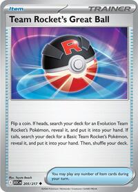 Team Rocket's Great Ball 205/217 Ascended Heroes Reverse Holo Pokémon card