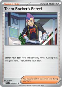 Team Rocket's Petrel 207/217 Ascended Heroes Reverse Holo Pokémon card