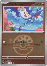 Scorbunny (Friend Ball) 036/217 · Reverse Holo