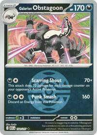 Galarian Obstagoon (Dusk Ball) 132/217 · Reverse Holo