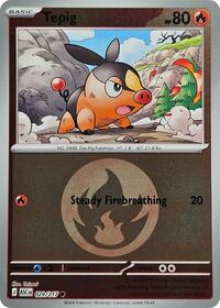Tepig (Energy Symbol Pattern) 029/217 · Reverse Holo