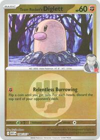 Team Rocket's Diglett (Energy Symbol Pattern) 100/217 · Reverse Holo