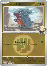 Cynthia's Gible (Energy Symbol Pattern) 109/217 · Reverse Holo