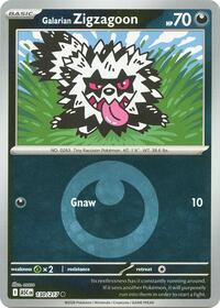 Galarian Zigzagoon (Energy Symbol Pattern) 130/217 · Reverse Holo