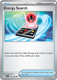 Energy Search 072/088 Perfect Order Reverse Holo Pokémon card